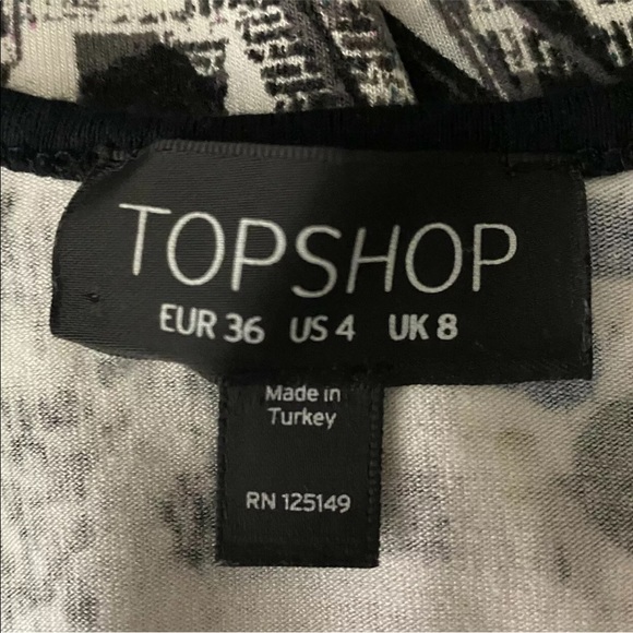 Topshop Bodycon Dress 🌺 Cute Newsprint - Picture 12 of 12